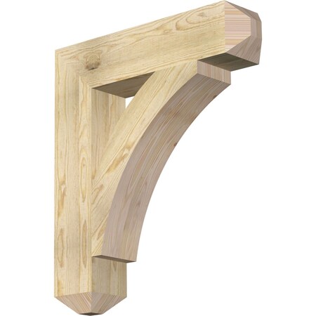Ekena Millwork Thorton Craftsman Rough Sawn Bracket, Douglas Fir, 6"W x 28"D x 32"H BKT06X28X32THR04RDF